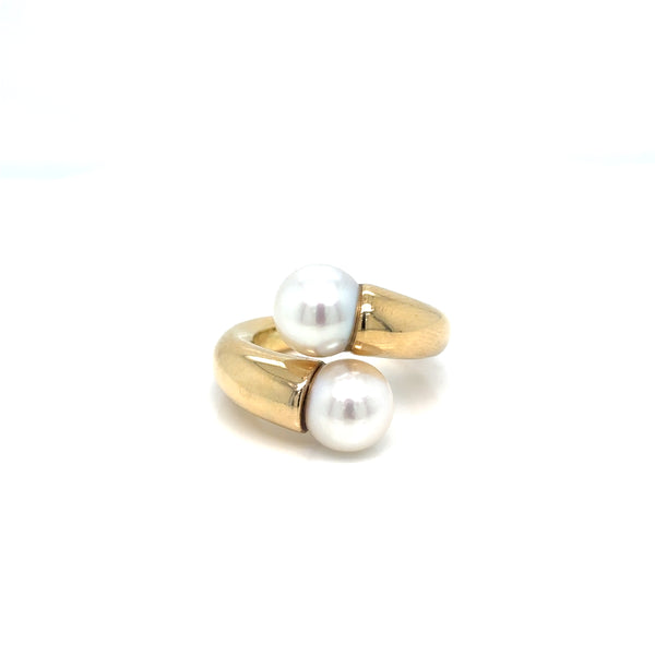 Cartier Toi & Moi Pearl Ring in 18 Karat Yellow Gold, 1996