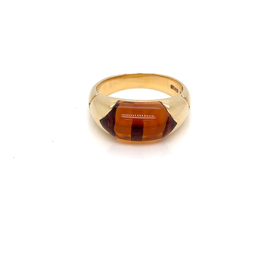 Vintage Bulgari “Celtaura” Ring – 18k Yellow Gold & Citrine – Circa 1980