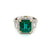 Estate Certified 3,33 Carat Natural Untreated Emerald Diamonds Gold Ring