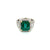Estate Certified 3,33 Carat Natural Emerald Diamonds Gold Ring