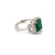 Estate Certified 3,33 Carat Natural Emerald Diamonds Gold Ring