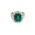 Estate Certified 3,33 Carat Natural Emerald Diamonds Gold Ring