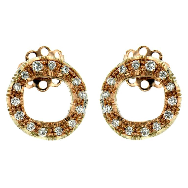 Rose Gold Circle Earrings