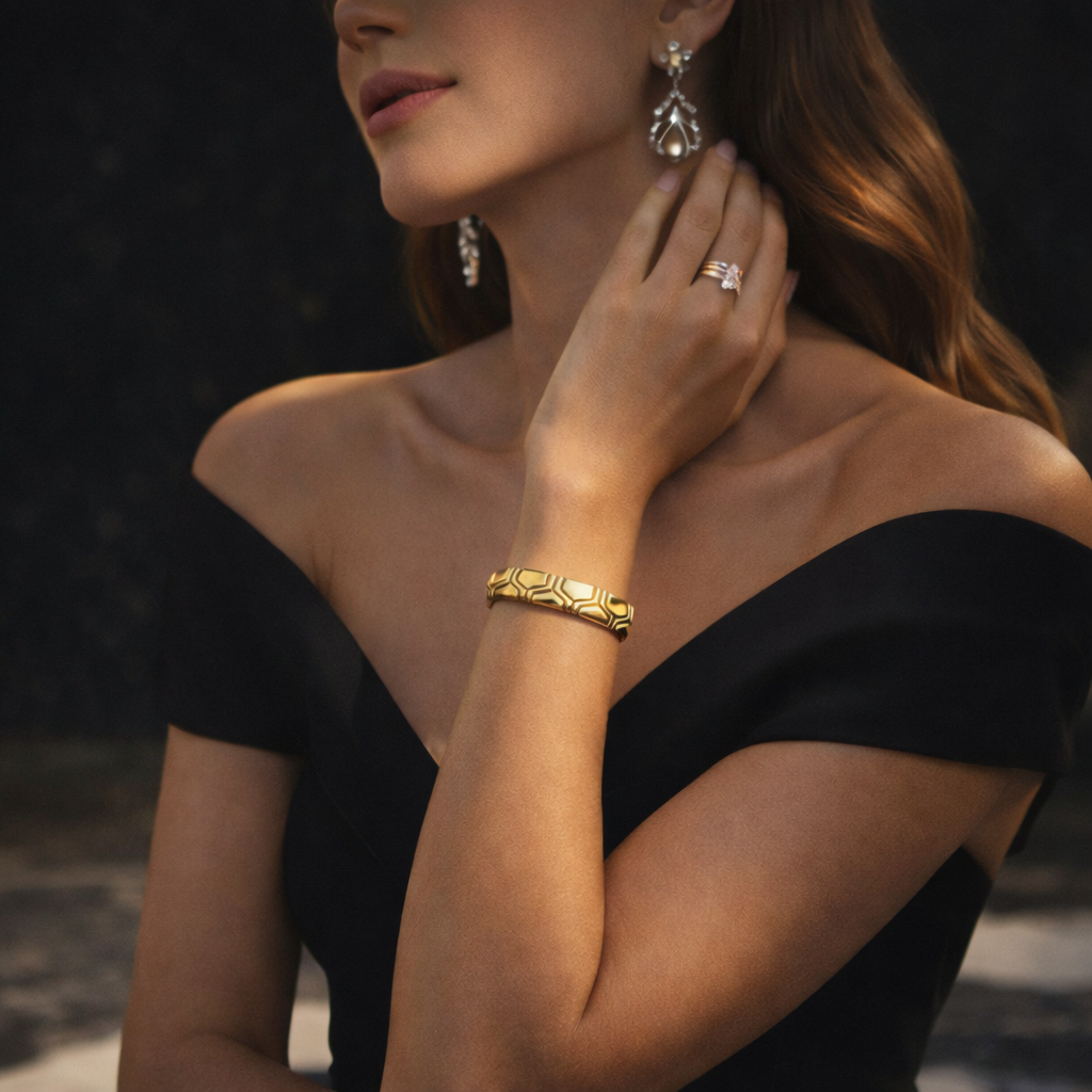 Bulgari “Alveare” Cuff Bangle — 1980s