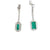 70s Colombian Emerald, Diamond Gold Earrings