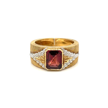 Mario Buccellati Garnet Gold Band Ring