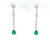 Estate Colombian Emerald Diamond Chandelier Earrings