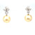 Estate Pearl Diamond Drop Earrings