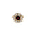Antique Ruby Diamond Gold Cluster Ring