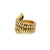 Bulgari Tubogas Serpenti Peridot 18k Yellow Gold 3-Row Ring