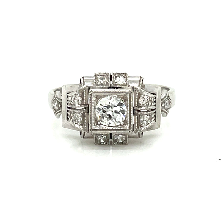 Art Deco Diamond Engagement Ring