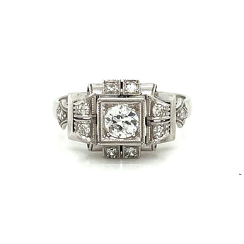 Art Deco Diamond Engagement Ring