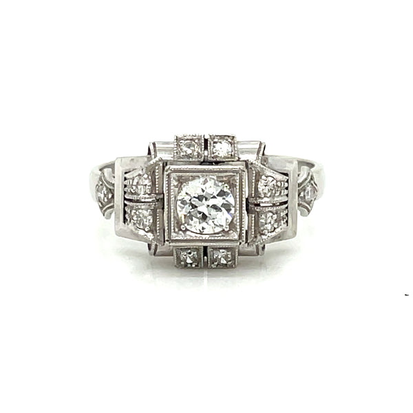 Art Deco Diamond Engagement Ring