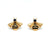 Cartier Sapphire & 18k Gold Bumble Bee Earrings Original Box