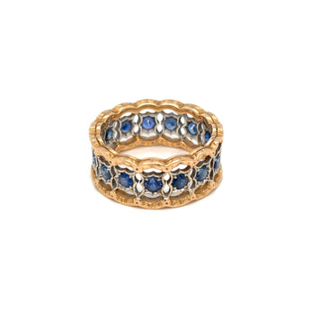 Mario Buccellati Rombi Eternelle Sapphire Gold Band Ring