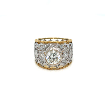 Mario Buccellati Diamond Gold Band Ring