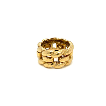 David Webb Woven Gold Unisex Band Ring