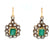 Victorian Certificate Emerald Diamond Gold Drop Earrings, 1900