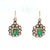 Victorian Certificate Emerald Diamond Gold Drop Earrings, 1900s