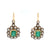 Victorian Certificate Emerald Diamond Gold Drop Earrings, 1900s