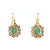 Art Deco Certificate Colombia Emerald Diamond Gold Drop Earrings, 1930s