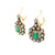 Victorian Certificate Emerald Diamond Gold Drop Earrings, 1900s