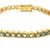 10 Carat Natural Green Sapphire Yellow Gold Tennis Bracelet