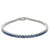 7 Carat Natural Blu Sapphire Gold Tennis Bracelet