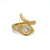 Antique Diamond Coiled Snake Engraved Ring