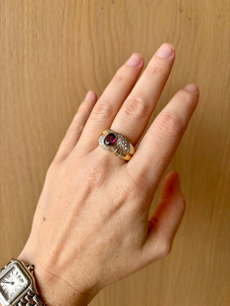 Unheated clearance ruby ring