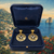 Vintage Chantecler Capri Rooster Logo Earrings in 18k Gold and Diamonds