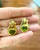 Bulgari Peridot Ruby 18 Karat Yellow Gold Earrings