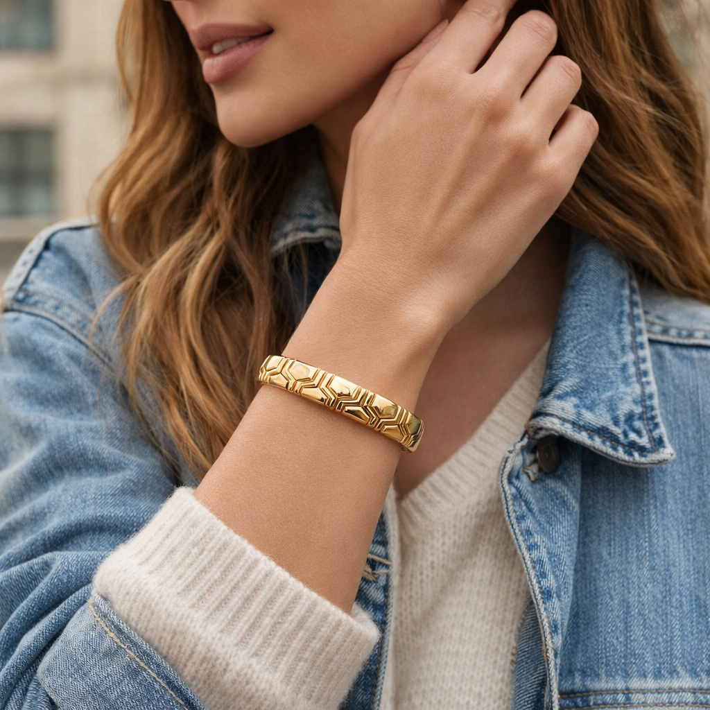 Bulgari “Alveare” Cuff Bangle — 1980s