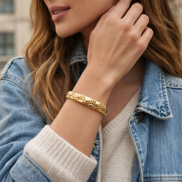 Bulgari “Alveare” Cuff Bangle — 1980s