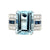 Art Deco 12 Carat Aquamarine Diamond Sapphire Gold Ring