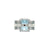 Art Deco 12 Carat Aquamarine Diamond Sapphire Gold Ring
