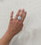 Art Deco 12 Carat Aquamarine Diamond Sapphire Gold Ring