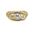 Antique Three Stones  Engraved Ring