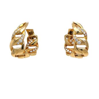 Yellow Gold and Diamonds Cartier Bergamo Model Earrings