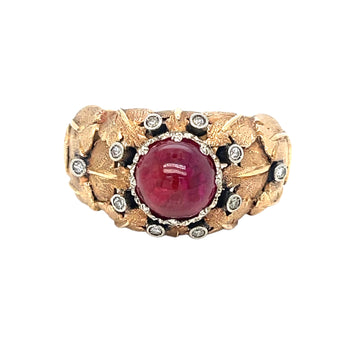 Mario Buccellati Ruby Diamond Gold Ring