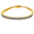 TWC 8 Carat Natural Blu Sapphire Gold Tennis Bracelet