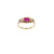 Belle Epoque Certified Burma Ruby No Heat Diamond Engraved Gold Ring