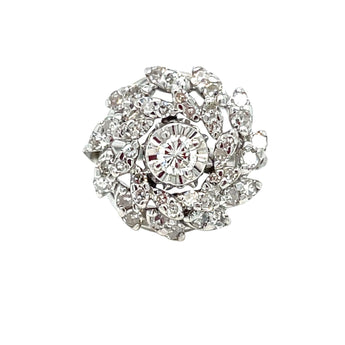 Estate Diamond Gold Cluster Ring