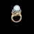David Webb Yellow Gold South Sea Pearl  Diamond Turban Ring