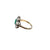 Late 19th century 2.00 Carat Emerald Diamond Gold/Silver Cluster Ring