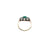 Late 19th century 2.00 Carat Emerald Diamond Gold/Silver Cluster Ring