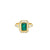 Retro Emerald Diamond Engagement Ring