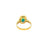 Retro Emerald Diamond Engagement Ring