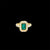 Retro Emerald Diamond Engagement Ring