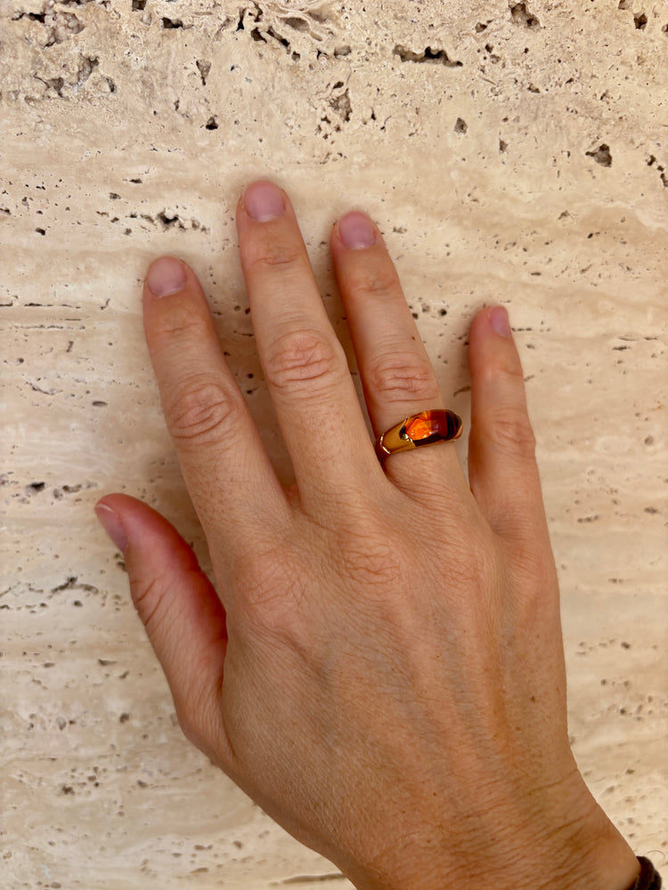 Vintage Bulgari “Celtaura” Ring – 18k Yellow Gold & Citrine – Circa 1980